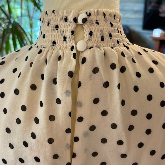 Express Black and Cream Polka-dot Dress - Picture 5 of 7